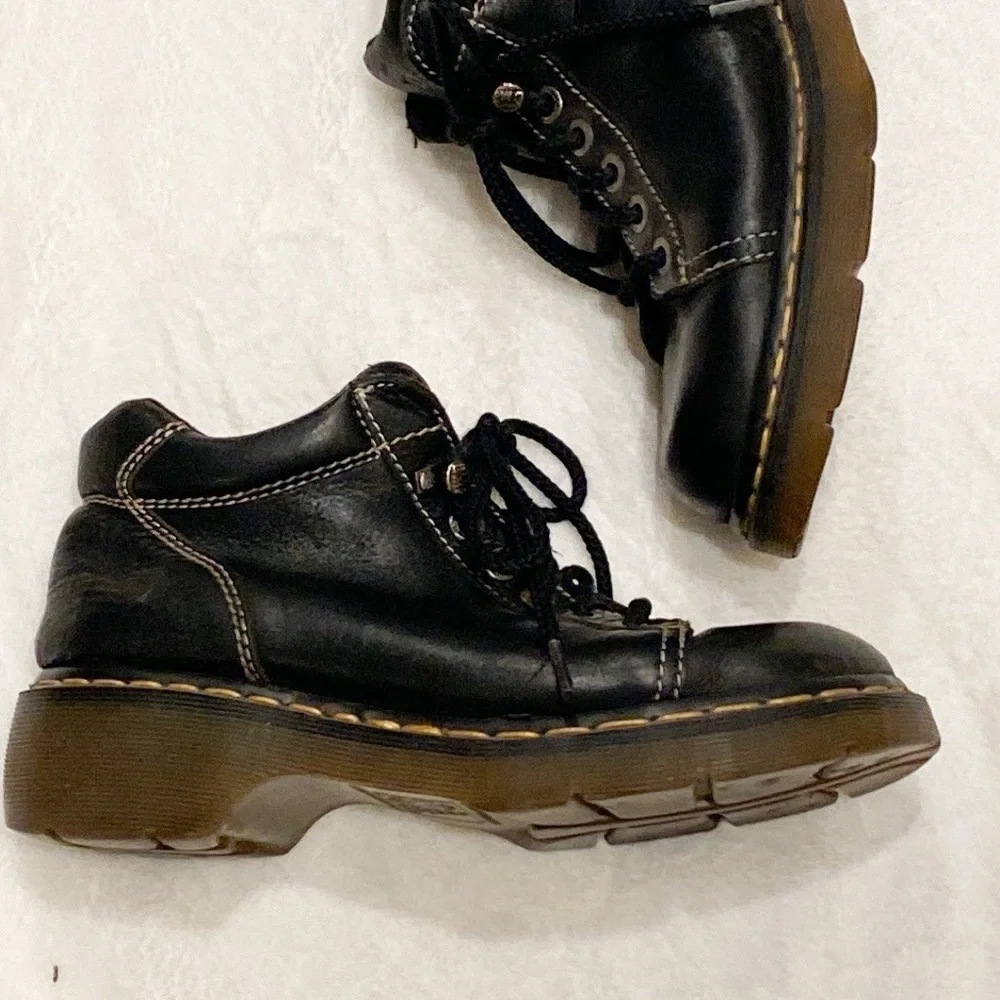 Vintage 90’s 8542 Dr Martens unisex black leather oil resistant work boots - Picture 2 of 9